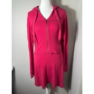 Athleta Barbie Pink Hoodie Sweatshirt Dress Size Small